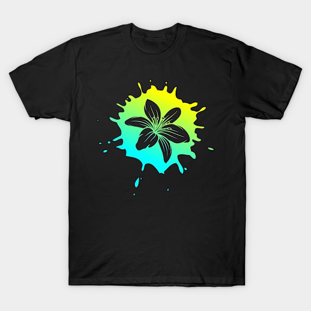 Men or Boys Lily Splat T-Shirt by JKFDesigns